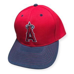 Anaheim Angels Red Logo Hat MLB Sixth Man SchoolsFirst FCU Promo Hat Adjustable